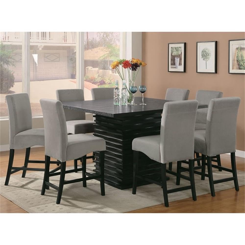 Coaster Furniture Counter Height Stool (Set of 2) Dark Grey and Black 102069GRY