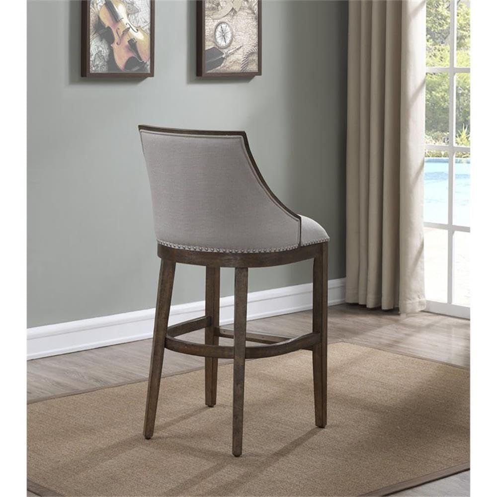 American Woodcrafters Gilford 26-Inch Drift Brown Wood Counter Bar Stool
