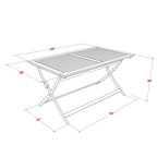 East West Furniture AECM7CANA 7 Piece Patio Bistro Dining Furniture Set Consist of a Rectangle Outdoor Acacia Wood Table and 6 Folding Arm Chairs, 36x60 Inch, Natural Oil