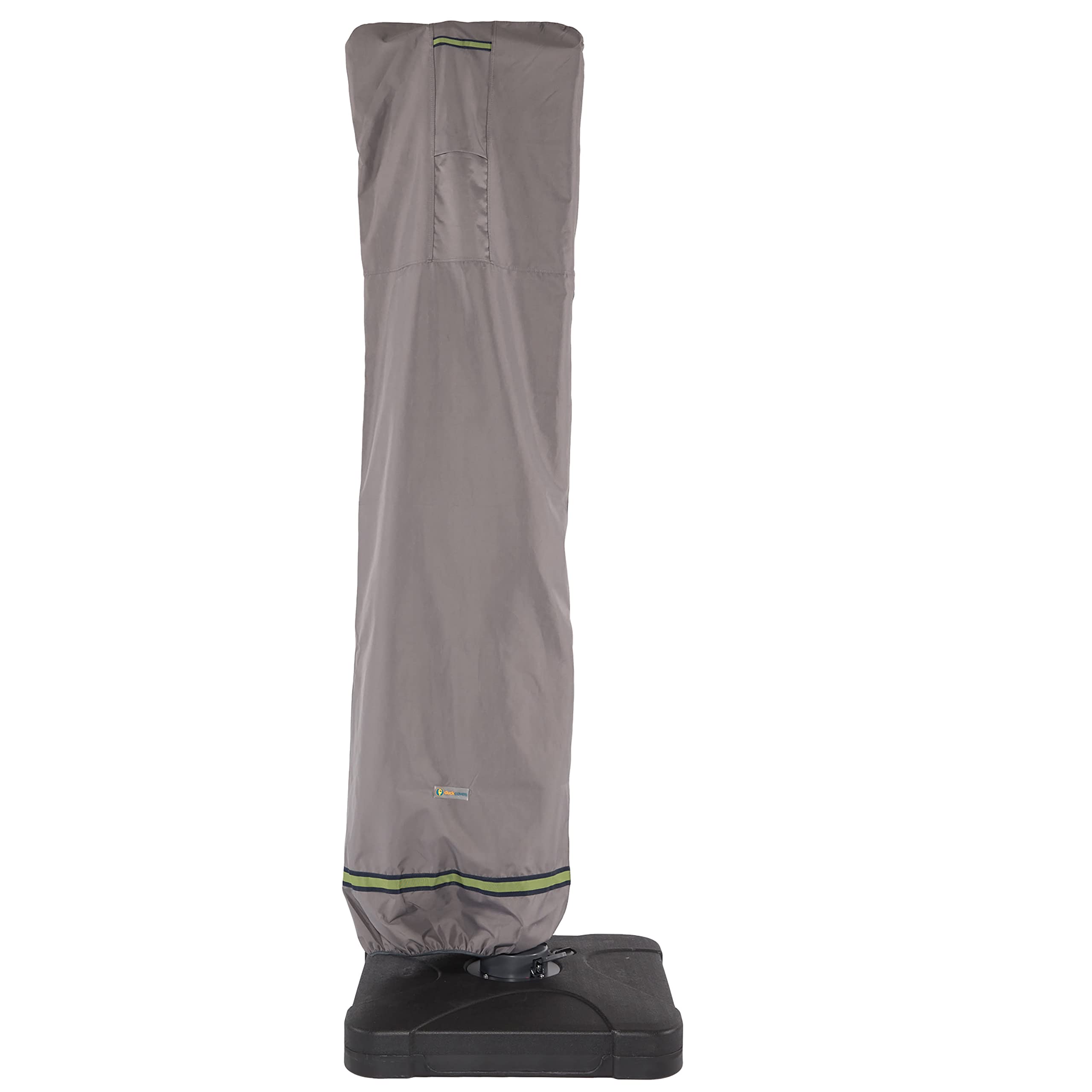 Duck Covers Soteria Waterproof 101 Inch Patio Offset Umbrella Cover With Integrated Installation Pole, Patio Furniture Covers