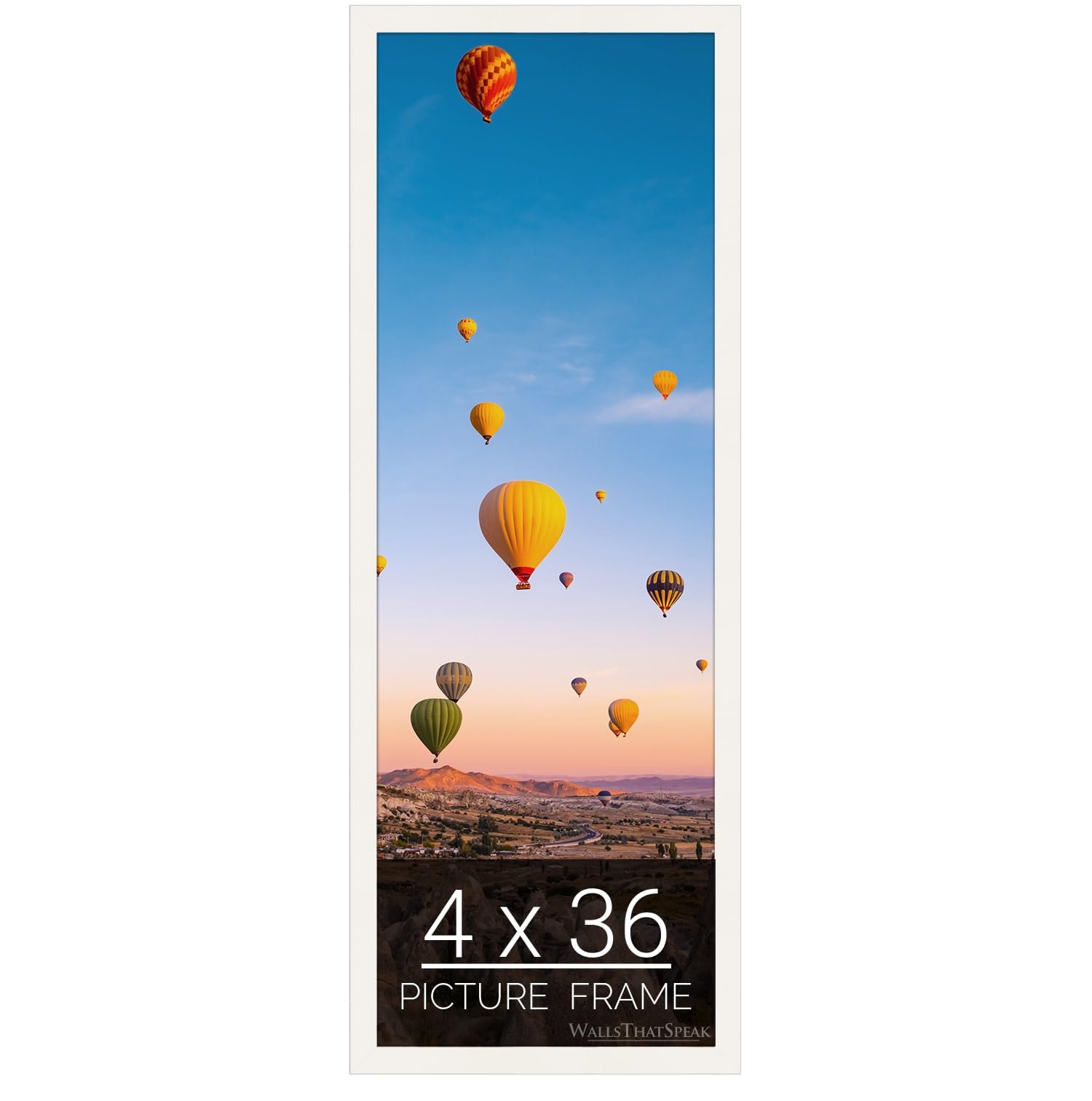 wallsthatspeak 4x36 white Picture Frame for Puzzles Posters Photos or Artwork