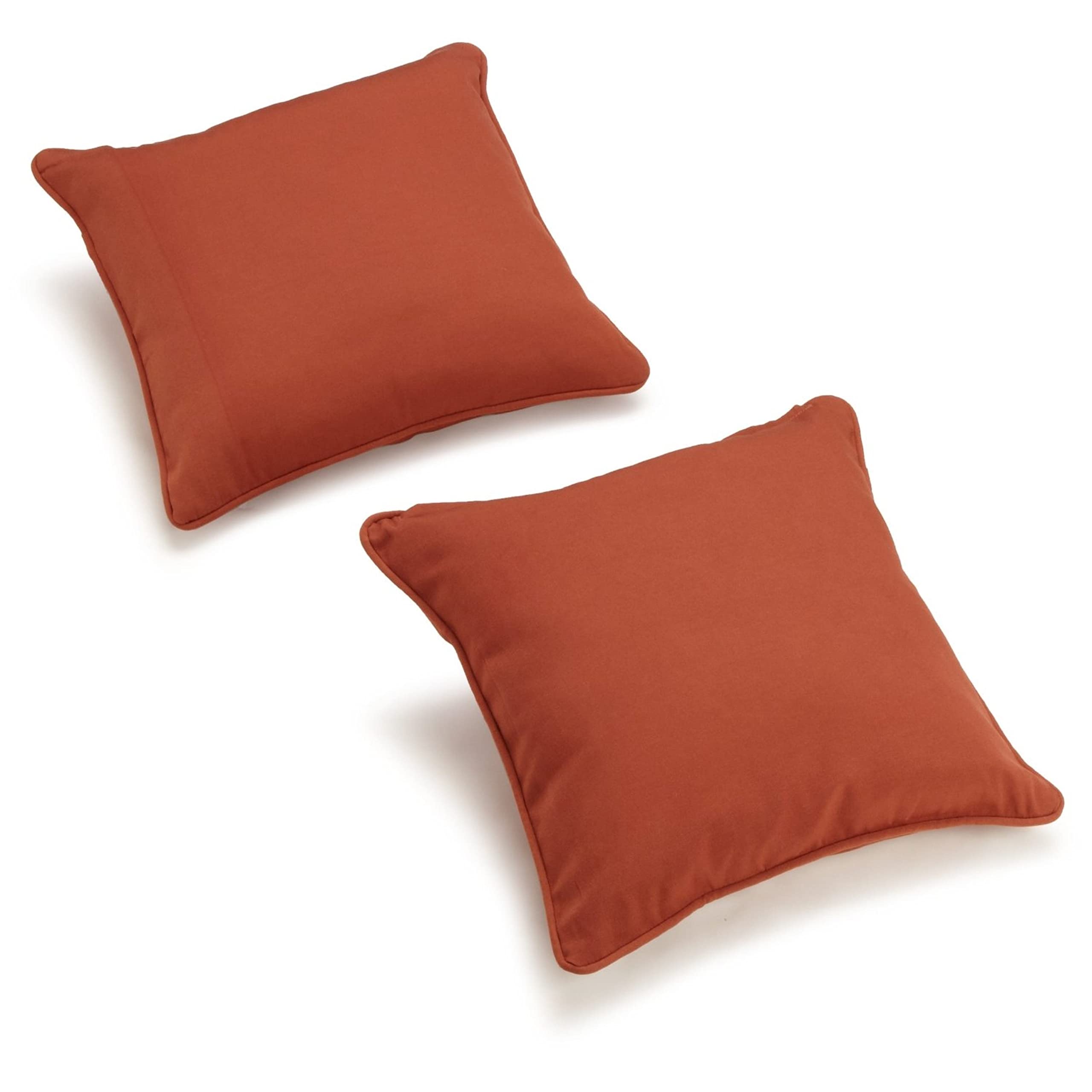 Blazing Needles 18-inch Twill Throw Pillows (Set of 2) Black