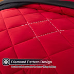 Cosybay Bed In A Bag Full Reversible Comforter Sets 7Pcs All Season Down Alternative Bedding Sets Red And Black With Comforter,