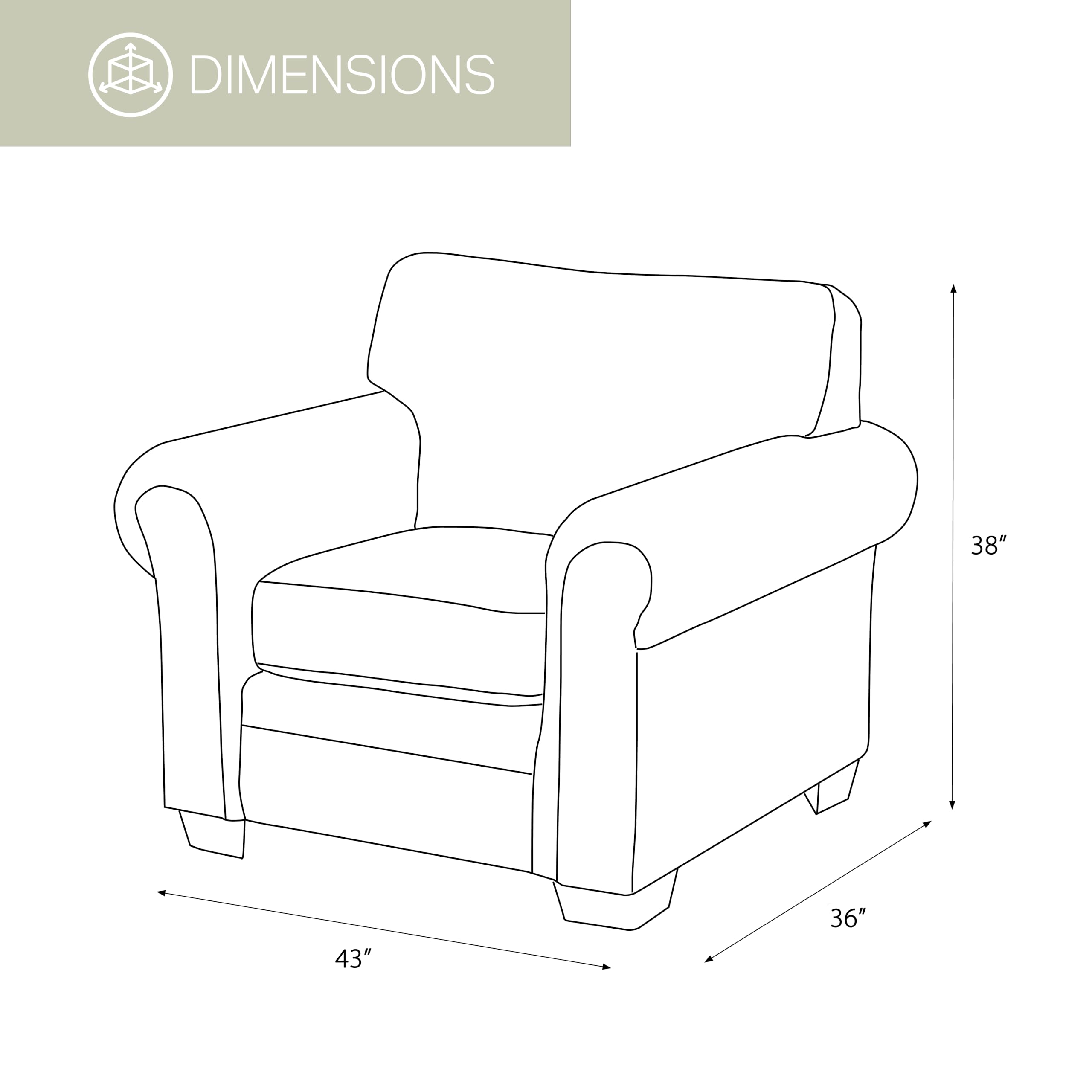 American Furniture Classics Mustang Band Upholstered Lodge Chair, Brown