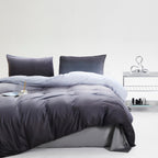 Clothknow Grey Silver Fluffy Comforter Set Full 3Pcs Gray Bedding Comforter Sets Velvet Comforter Soft Gray White Full Size Comforter Sets