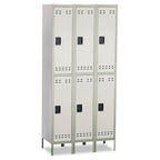 Safco 5526GR Double-Tier Three-Column Locker 36w x 18d x 78h Two-Tone Gray