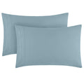 Mellanni Pillow Cases - 2 Pc Iconic Collection Pillowcases - Luxury, Extra Soft, Cooling Pillow Covers - Envelope Closure (Standard/Queen 20'X30', Spa Blue)