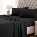 Sleep Zone Nanotex Super Soft Cooling King Bed Sheets Set 4 Piece - Easy Care Fitted Flat Sheet & Pillowcase Sets - Wrinkle Free