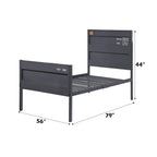 Acme Cargo Full Panel Kids Bed in Gunmetal