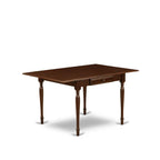 East West Furniture 1MZCE3-MAH-10 3 Piece Dining Room Furniture Set Contains a Rectangle Dining Table with Dropleaf and 2 Dahlia Linen Fabric Parsons Chairs, 36x54 Inch, Mahogany