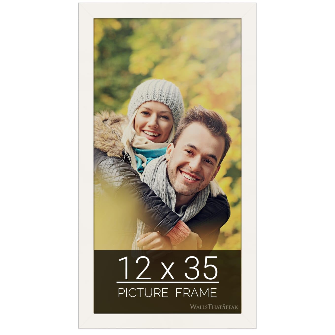 wallsthatspeak 12x35 white Picture Frame for Puzzles Posters Photos or Artwork