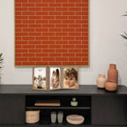 3 Picture Frame 5X7 Triple Hinged Mdf Wood Grain With Glass Front Three Opening Photo Frame Stand Vertical On Tabletop