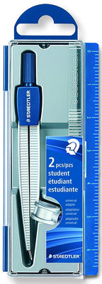 Staedtler Metal Compass, 4-7/8    With Safety Point And Universal Adapter, Includes Storage Case With Measurements