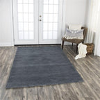 Rizzy Home Alora Decor Emerson 8' X 10' Solid Dk. Grey/Gray/Rust/Blue Hand-Tufted Area Rug