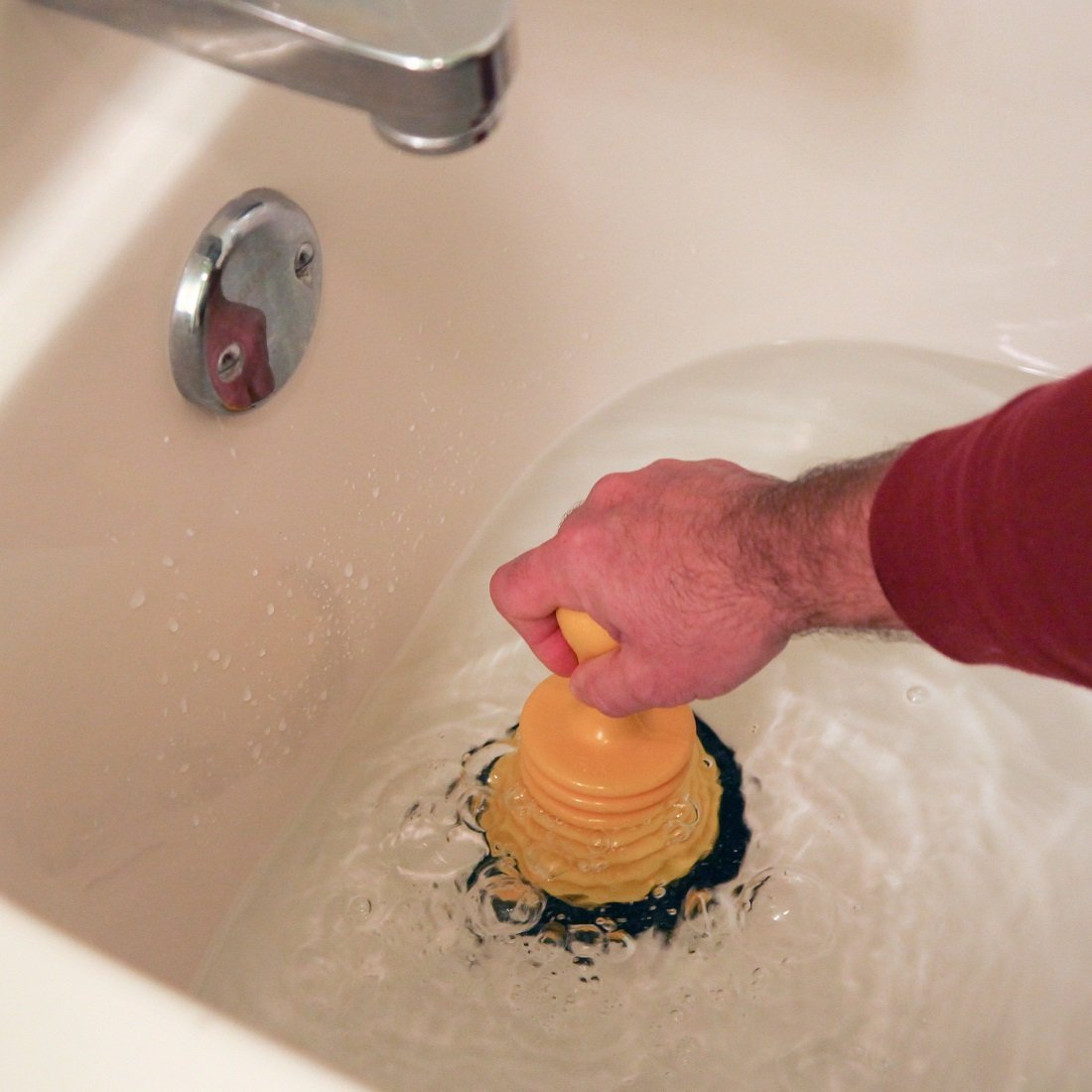 Home-X - Mini Plunger With Ergonomic Handle, Easy-To-Use Durable Design Unclogs Kitchen Sinks With Minimal Effort