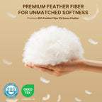 felo Feather Down Pillow Queen Size - CloudFusion Goose Down for Side & Back Sleepers - Blue, 20x30 - Hotel Collection