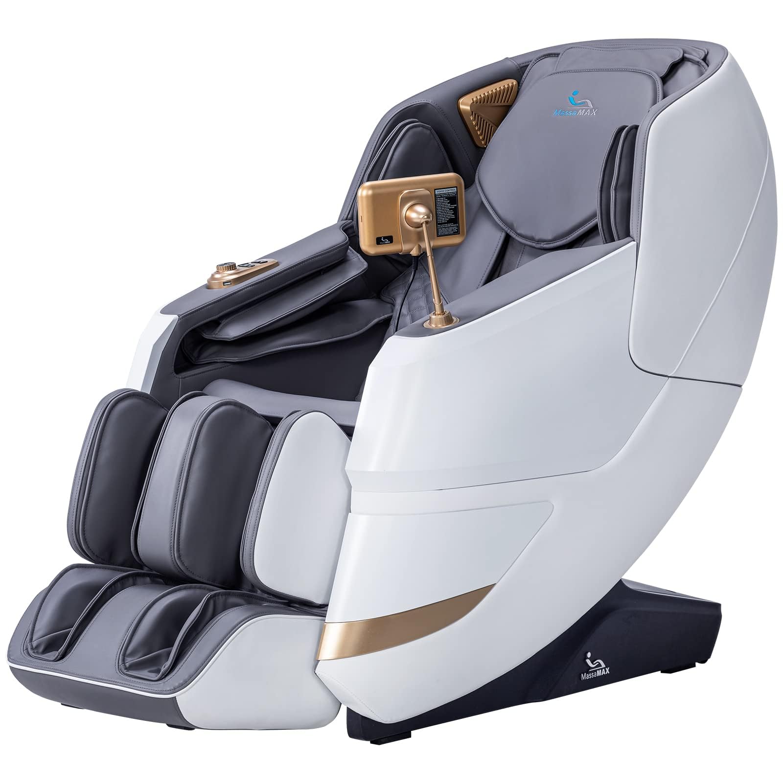MassaMAX 2024 4D Massage Chair, Full Body Shiatsu Recliner with Electric Extendable Footrest, Zero Gravity, SL Track, Deep Yoga 
