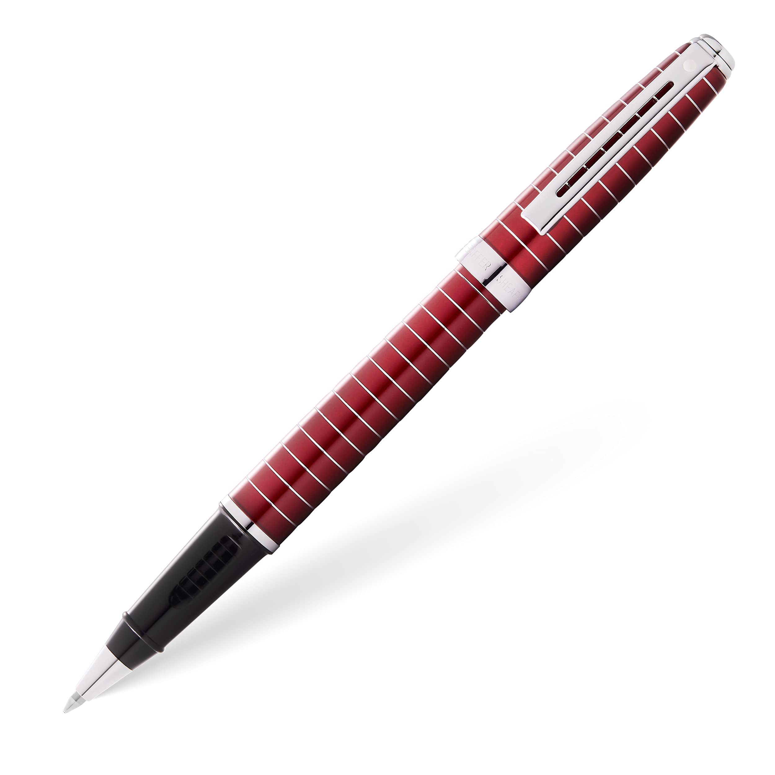 Sheaffer Prelude Merlot Lacquer W/Horizontal Line Engraving Rollerball Pen