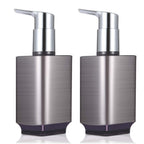 Boperzi 2 Pack Soap Dispenser Rust Proof Refillable Liquid Hand & Dish Soap Dispenser Set Leak Proof Plastic Chorme Pump for Kit