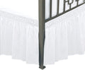 Biscaynebay Wrap Around Bed Skirts With Split Corners For King Beds 14' Drop, White Elastic Dust Ruffles Easy Fit Wrinkle & Fade Resistant Silky Luxurious Fabric Solid Machine Washable