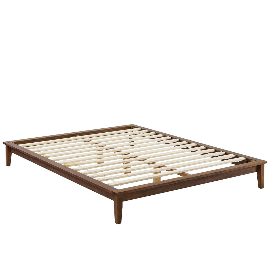 Modway Lodge Wood Platform Full Bed Frame In Walnut