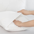 Moomee Bedding Pillowcases Pack Of 2 100% Washed Cotton Linen Like Textured Breathable Durable Soft Comfy (Off White, King)