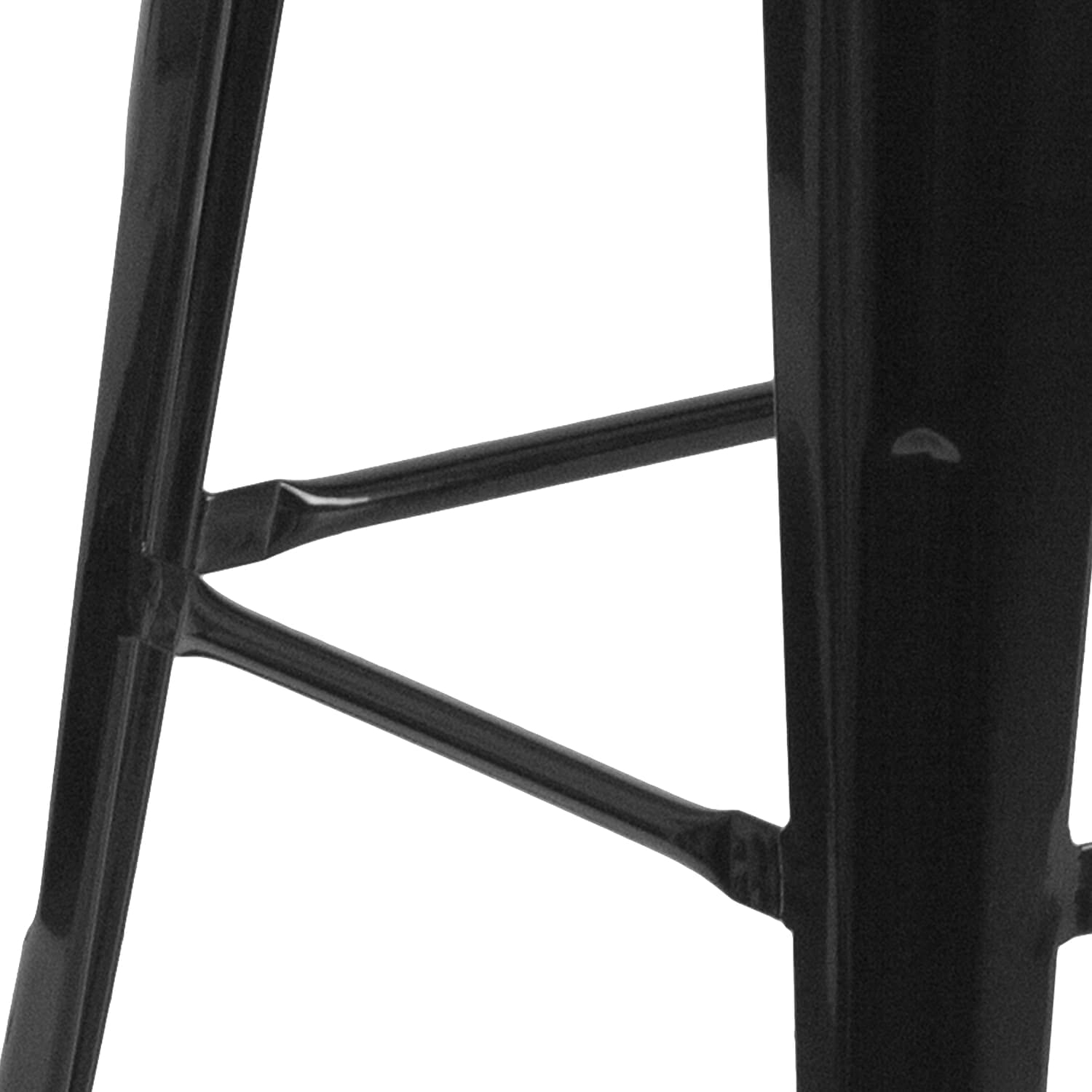 Flash Furniture Lily 30" High Backless Black Metal Barstool with Square Wood Seat