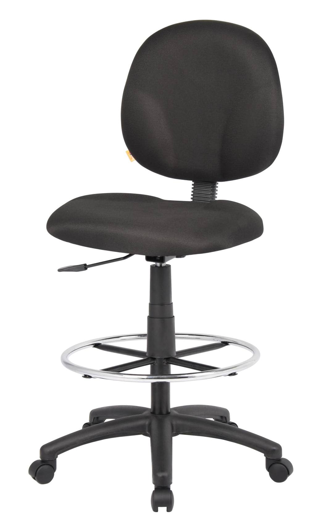 Boss Fabric Drafting Stools W/ Footring Black Crepe/Without Arms