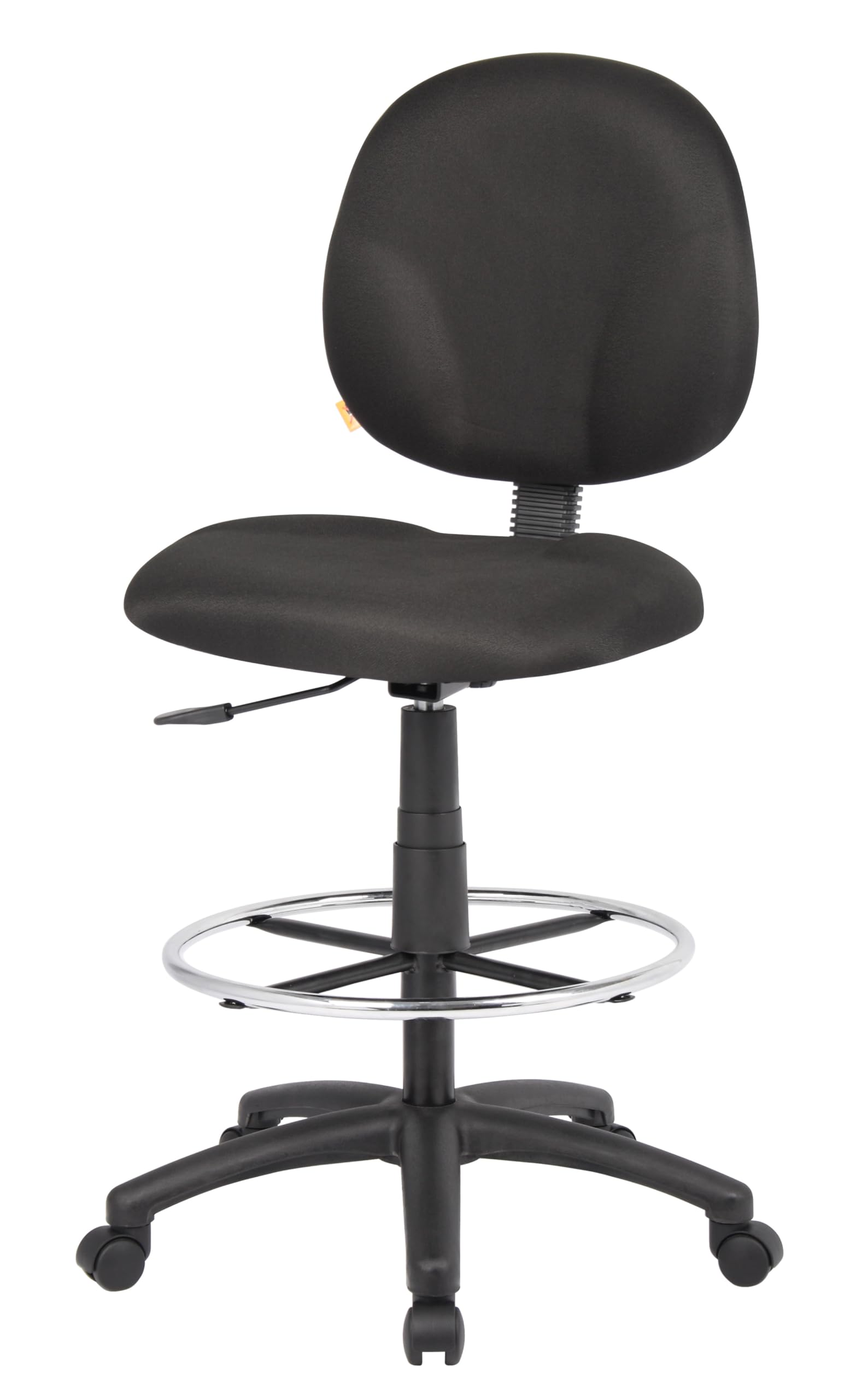 Boss Fabric Drafting Stools W/ Footring Black Crepe/Without Arms