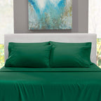Hearth & Harbor 4Piece Twin Size Microfiber Deep Pocket Sheets Set - Hunter Green
