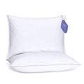 Fluffco Zen Pillow Basics Down Alternative Pillow - 2 Pack | Soft Bed Pillows For Luxury Comfort | Vegan Microfiber, Cooling Sur