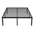 Upcanso 18 Inch California King Bed Frames No Box Spring Need, Platform Cal King Bed Frame With High Storage, Eassy Assembly 3,500 Lbs Heavy Duty Bedframes, Black