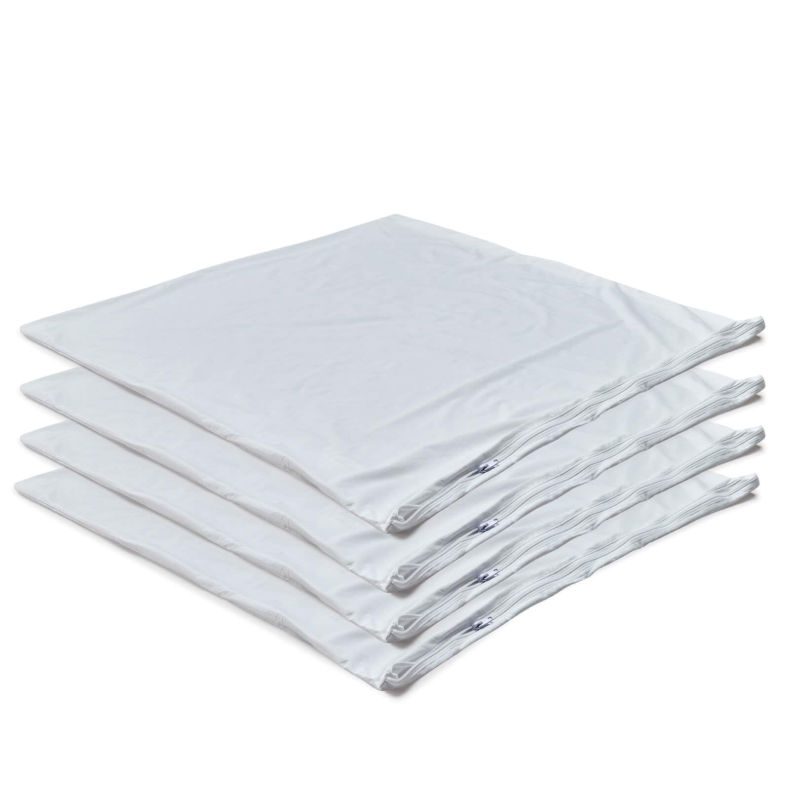 4 Pack Waterproof Down Feather Proof Pillow Protectors With Zipper 20X20 Zippered Pillow Covers For Square Throw Pillow