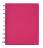 Talia Discbound Notebooks, Planner, Customizable, (Y90'S Pink W/Silver Discs, Midsize (7.5In X 9.75In))