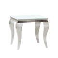 Coaster Home Furnishings Carone Square End Table White and Chrome