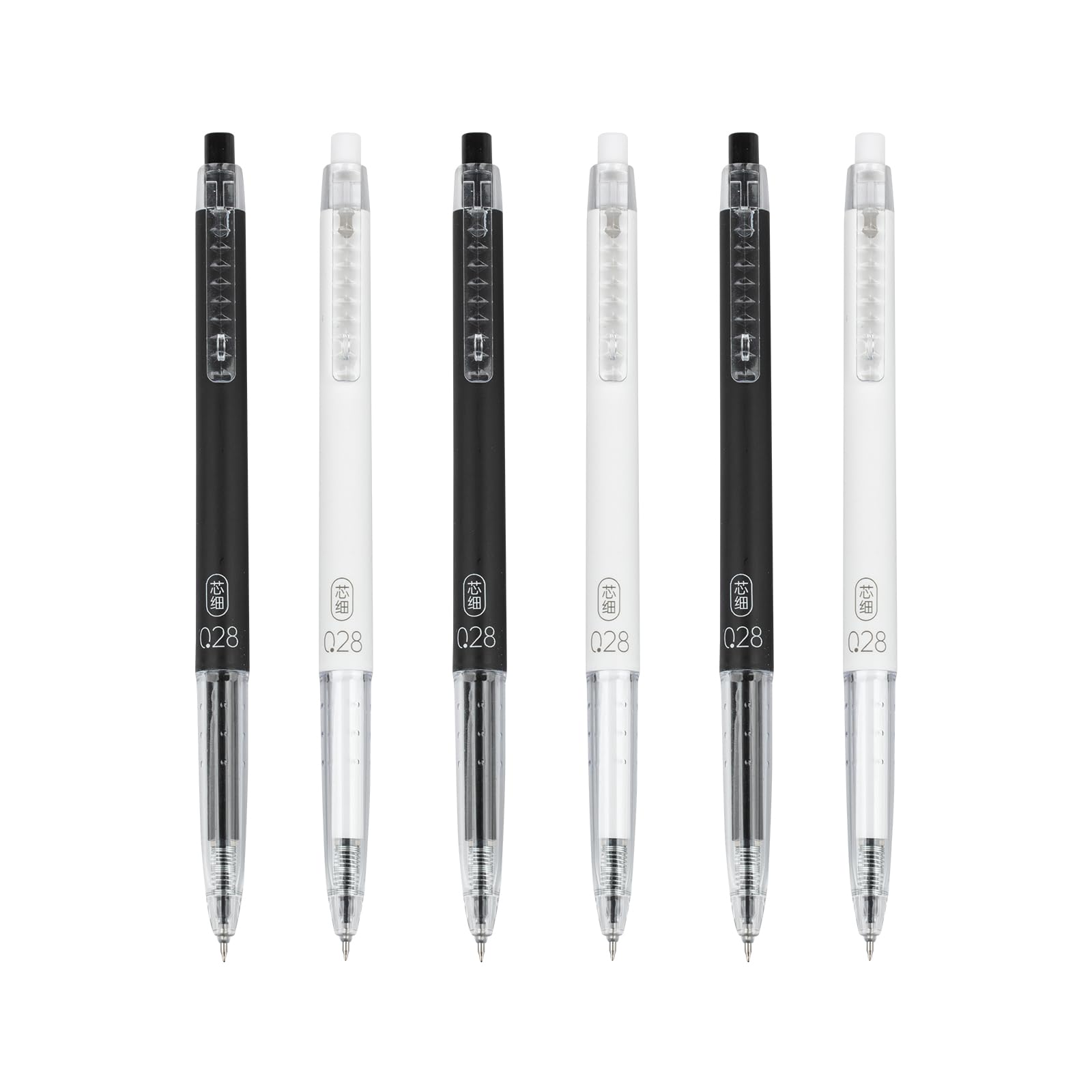 Upenote Gel Pens 0.28Mm Extra Fine Point Pen, Black Ink, Ball Point Pen For School, Office, Stationery Supplies 6 Packs