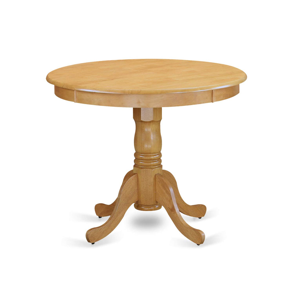 East West Furniture Anav3-Oak-W 3 Pc Kitchen Table-Small Table And 2 Kitchen Chairs