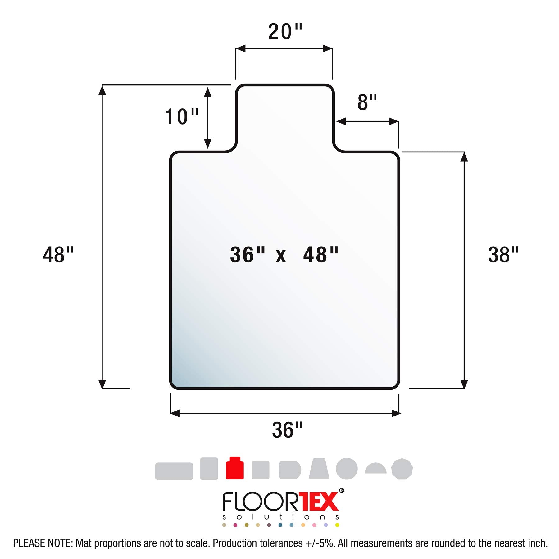 Floortex® Advantagemat® Black Vinyl Lipped Chair Mat for Carpets - 36" x 48"