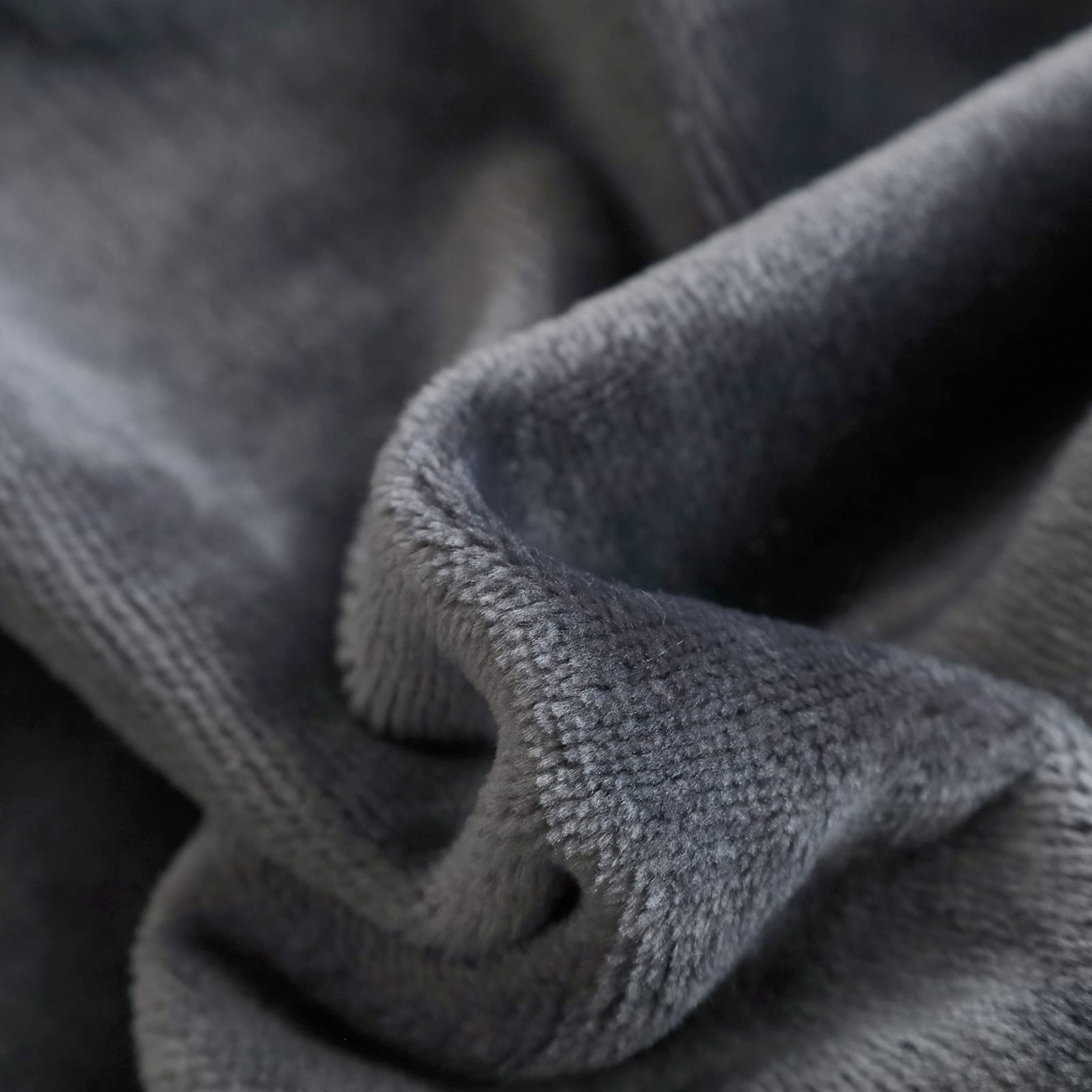 Sochow Flannel Fleece Blanket King Size, All Season Lightweight Super Soft Cozy Blanket For Bed Or Couch, Grey(90Inch X108'')