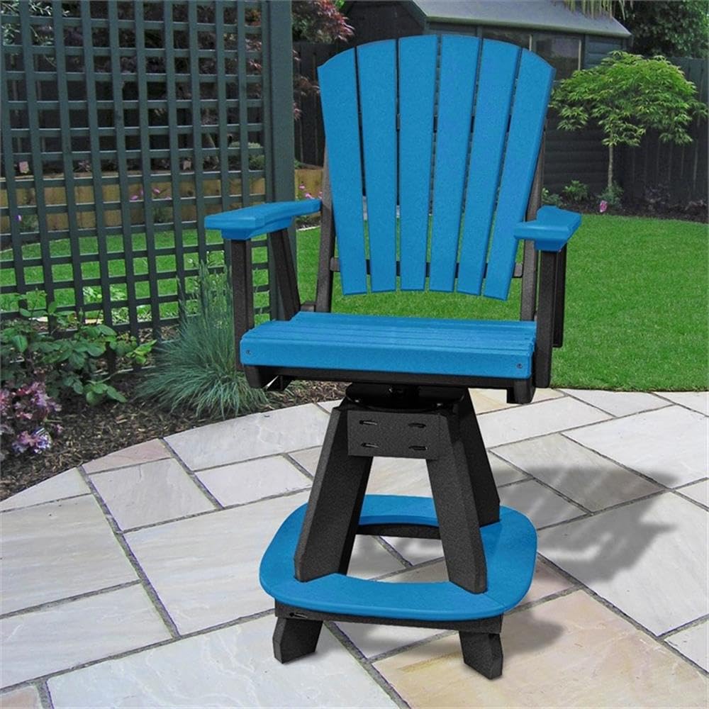 American Furniture Classics OS Home and Office Model 130-C-BBK Arm Blue on a Black Base Counter Height Swivel Dining Chair