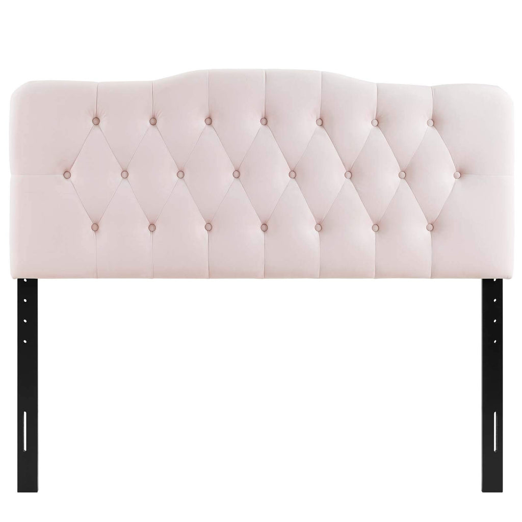 Modway Annabel Queen Headboard - Diamond Tufted Velvet, Pink, MOD-6129-PNK