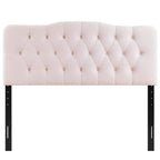 Modway Annabel Queen Headboard - Diamond Tufted Velvet, Pink, MOD-6129-PNK