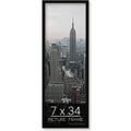 wallsthatspeak 7x34 Black Picture Frame for Puzzles Posters Photos or Artwork
