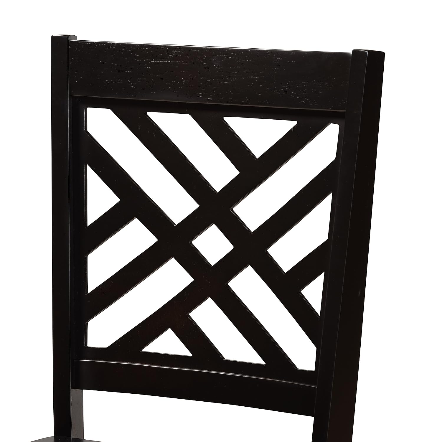 Baxton Studio Caron Modern Wood Dining Chair, Dark Brown, 2/Set (180-2PC-11430HT)