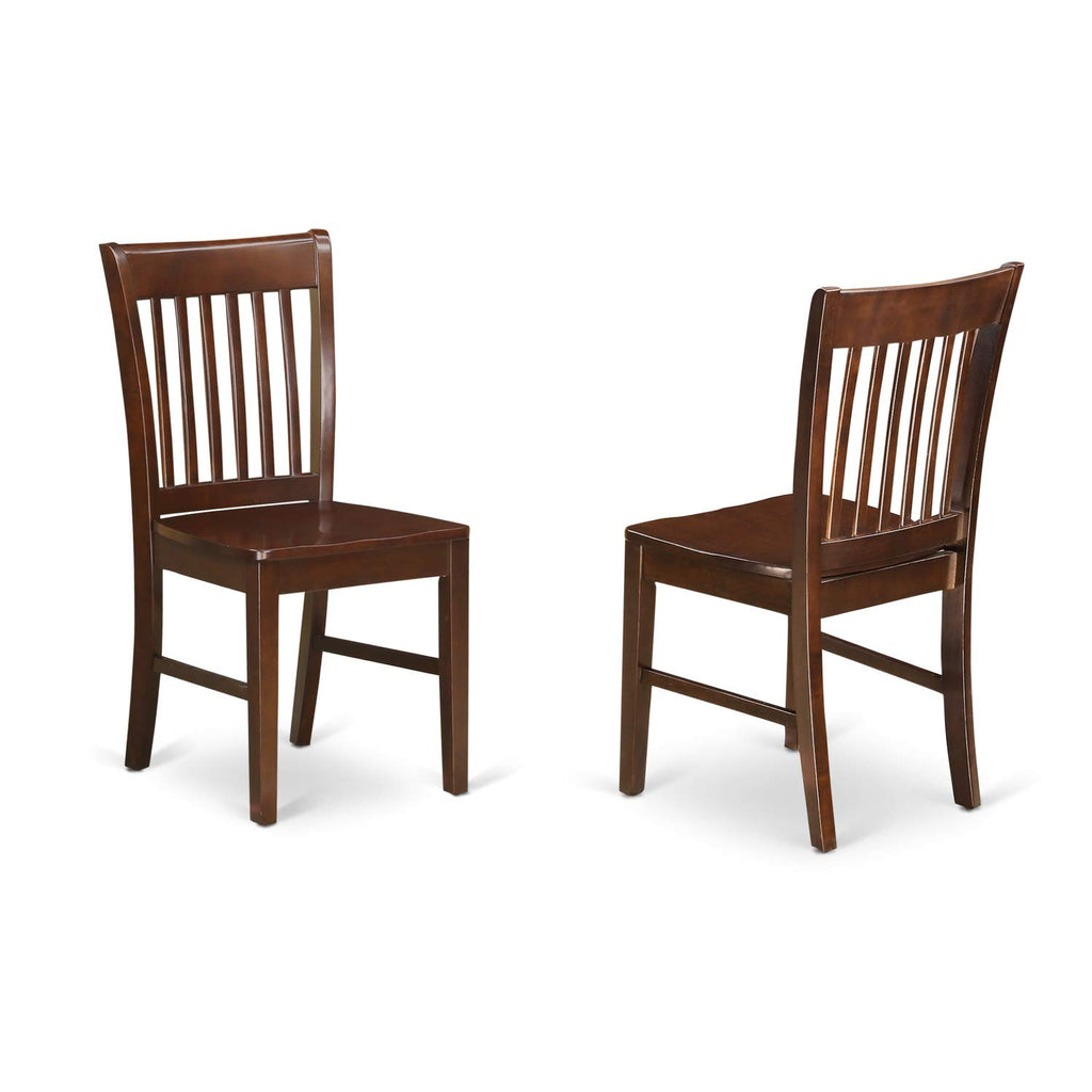 East West Furniture Dlno5-Mah-W 5 Pc Small Kitchen Table And Chairs Set-Small Kitchen Table Plus 4 Kitchen Chairs