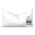 Pillowflex Synthetic Down Pillow Insert - 20X26 Down Alternative Pillow, Ultra Soft Standard Bed Sleeping Pillow, Large Rectangl
