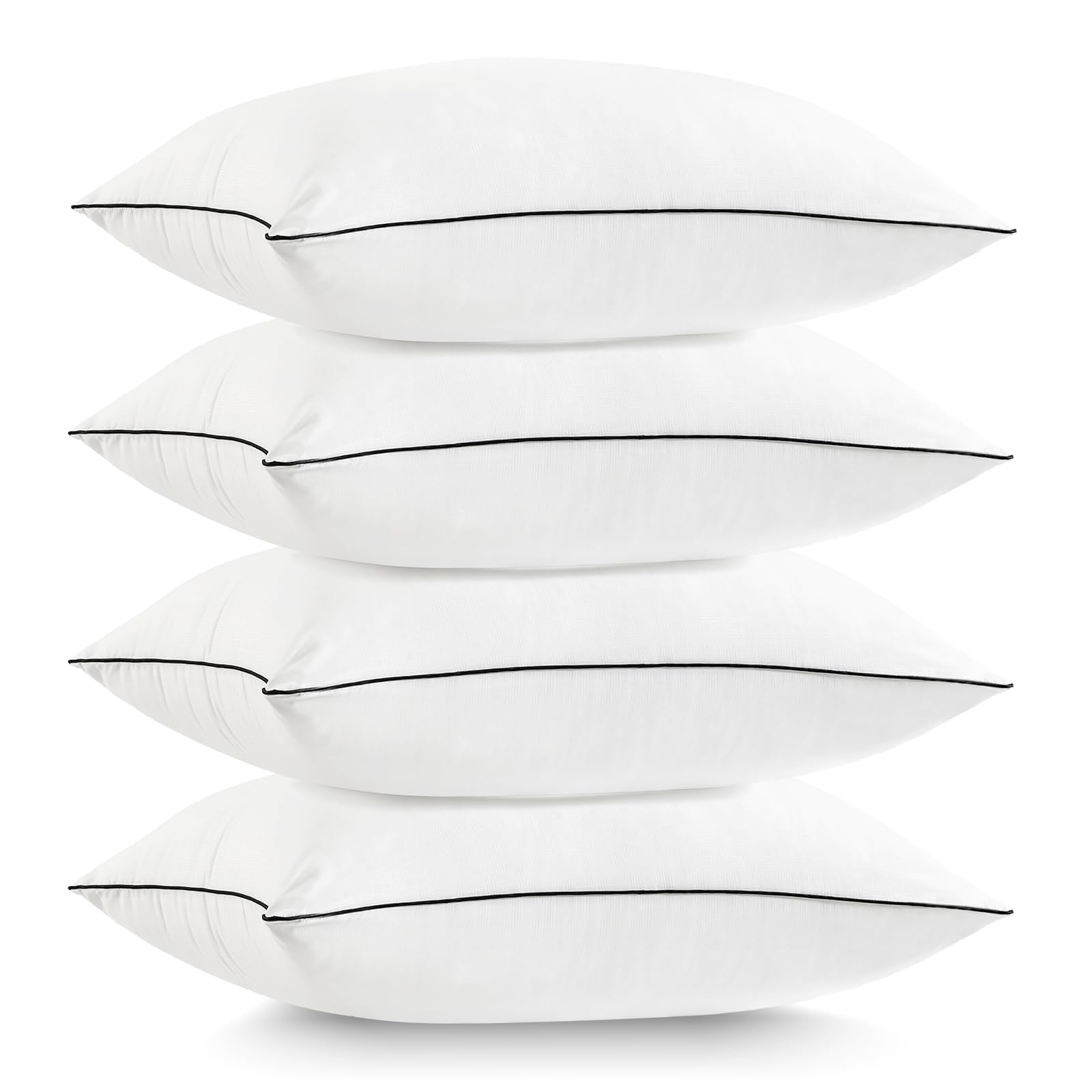 Jollyvogue Pillows Queen Size Set Of 4, Bed Pillows For Sleeping 4 Pack, Cooling And Supportive Pillows With Super Soft Down Alt