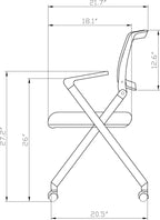Lorell Llr41845 - Plastic Arms Mesh Back Nesting Chair