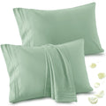 Vonty 2 Pack King Pillow Cases - 20X40 Inch, 1800 Thread Count Microfiber Pillowcases King Size Sage Green Pillow Cases Luxury &
