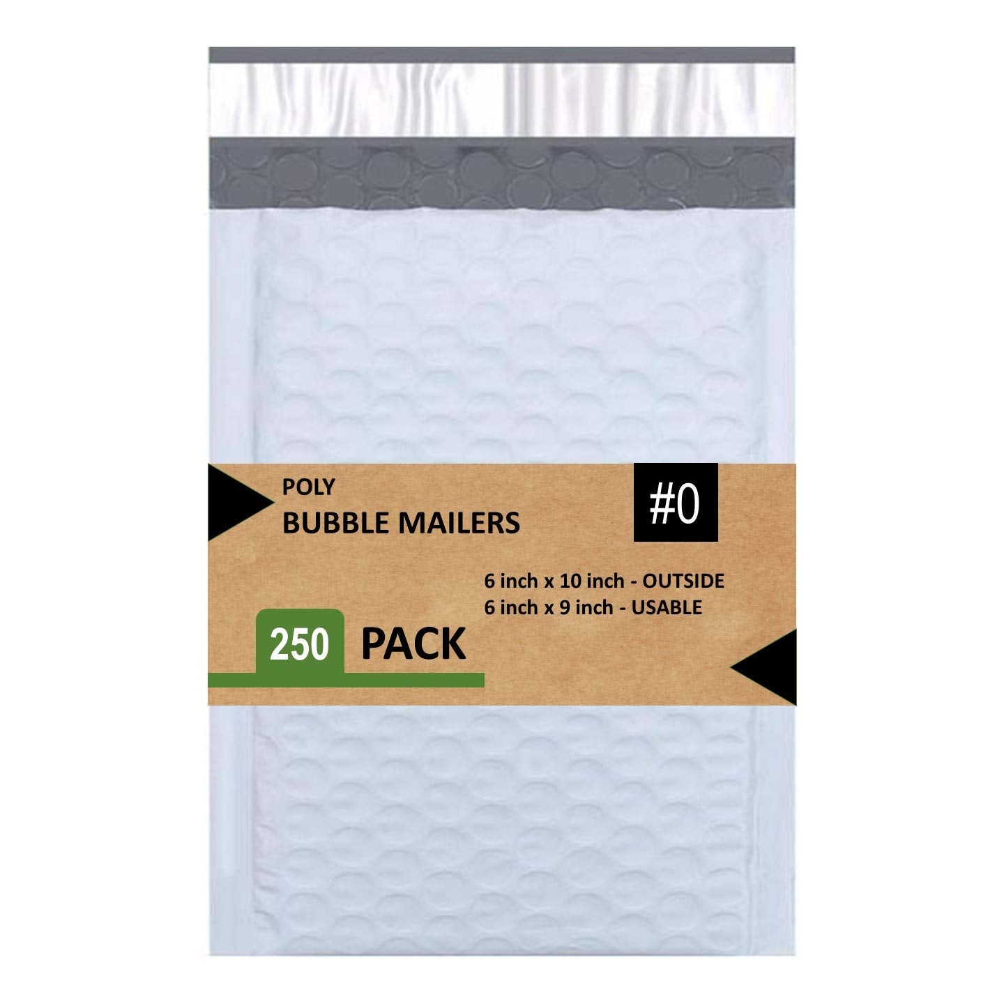 Sales4Less #0 Poly Bubble Mailers 6X10 Inches Padded Envelope Mailer Waterproof Pack Of 250